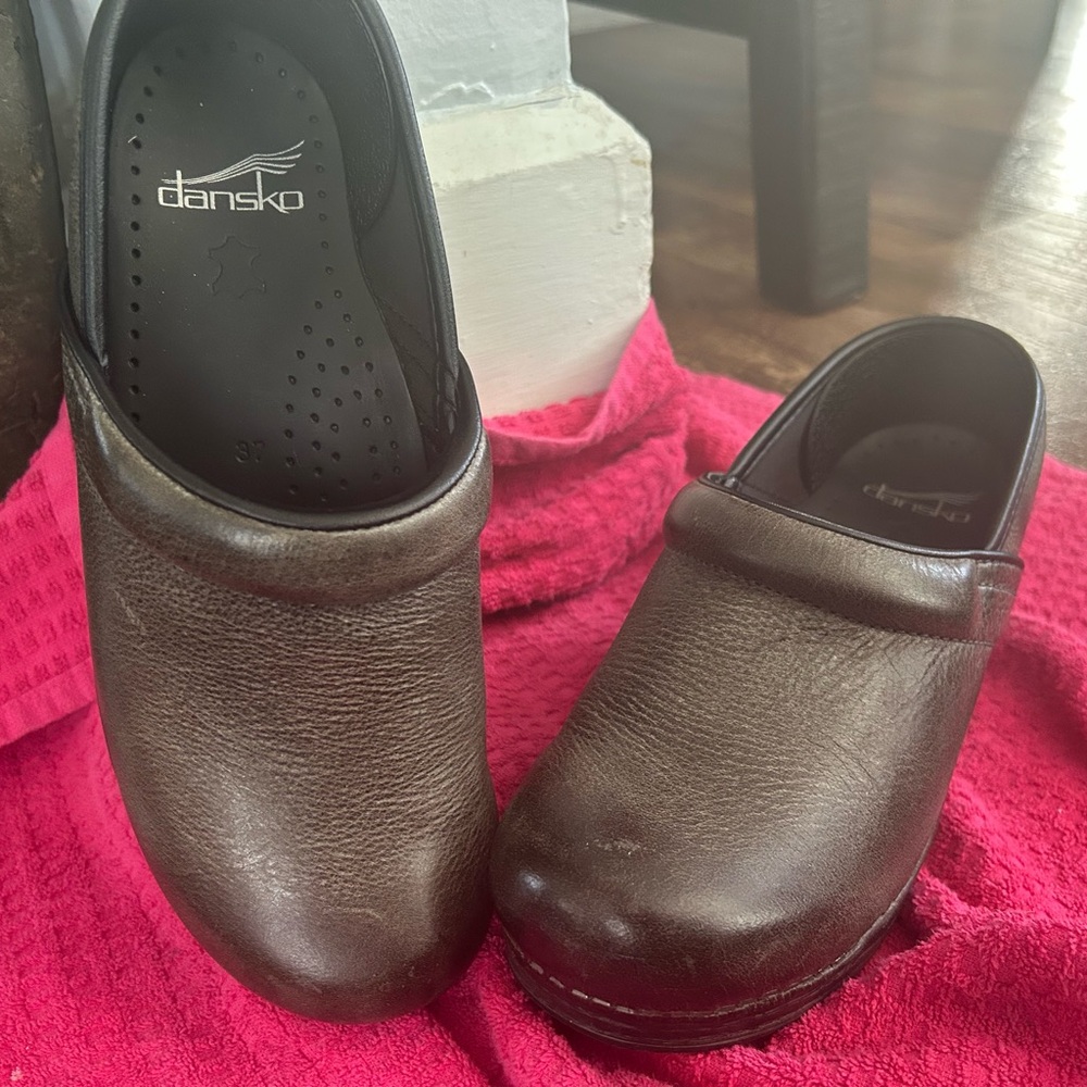 Dansko Brown Leather Clogs